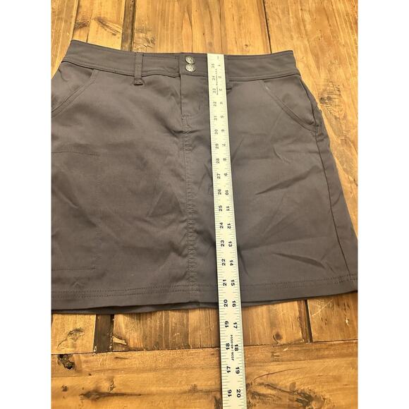 Prana Size 4 Halle Skort Skirt Hiking Zipper Pocket Gorpcore Gray Granola Girl - Picture 12 of 12